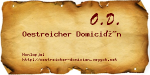 Oestreicher Domicián névjegykártya